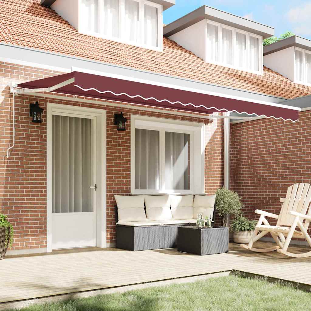 Cortina Retractabilă Manual Burgundy 400x200 cm țesătură GartenMobel Dekor