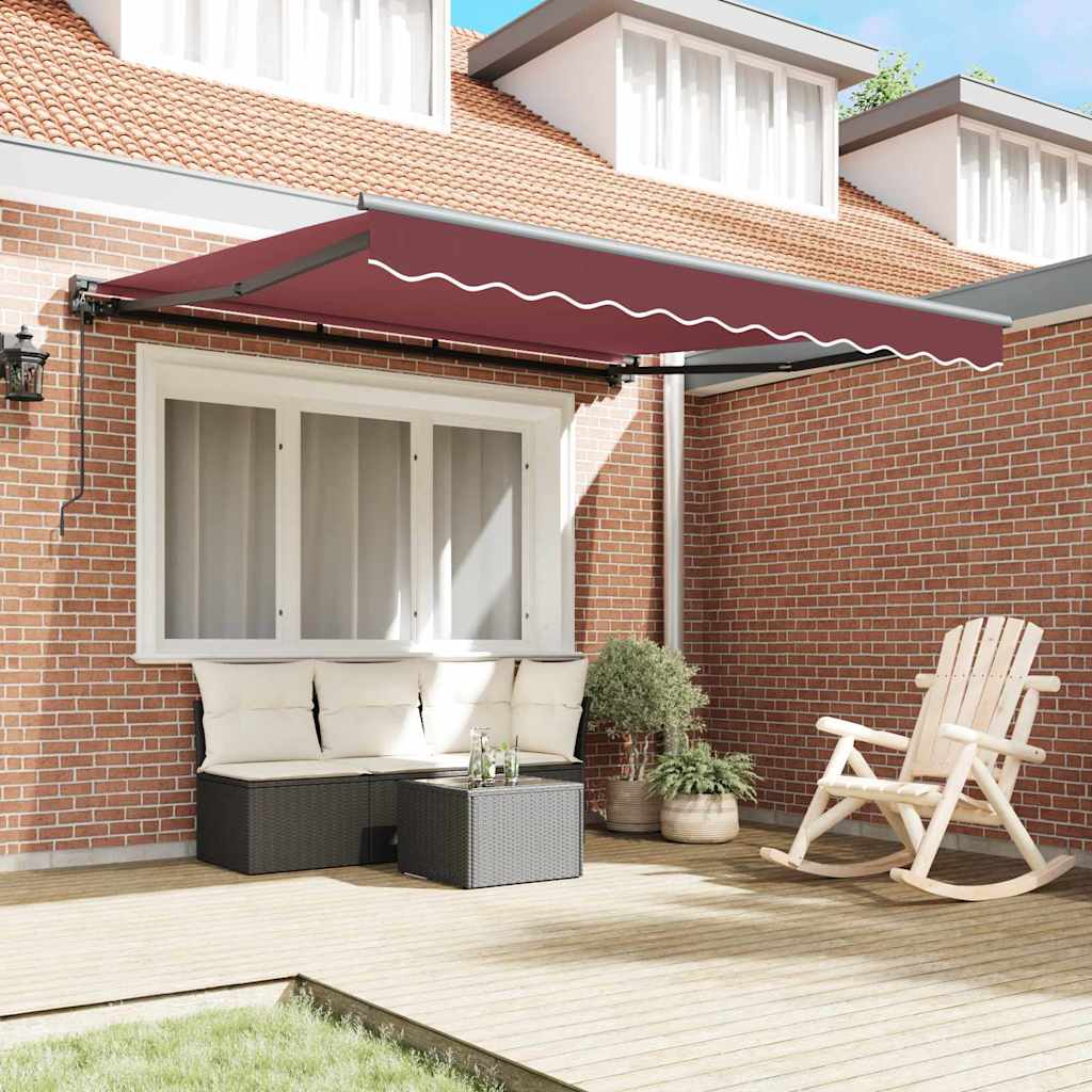 Cortina Retractabilă Manual Roșu Burgund 300x250 cm țesătură GartenMobel Dekor