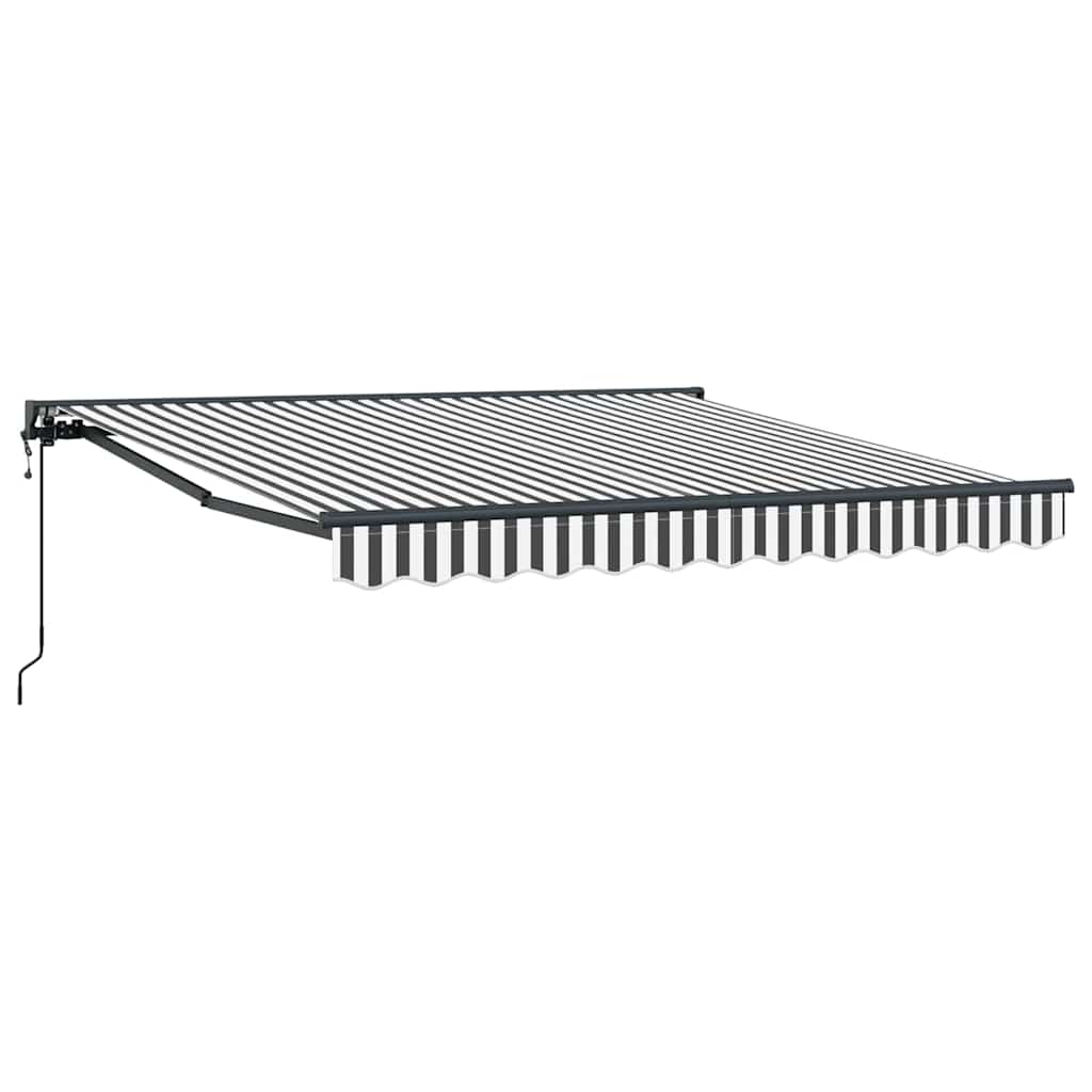 Cortina Retractabilă Antracit și Alb 300x250 cm țesătură GartenMobel Dekor