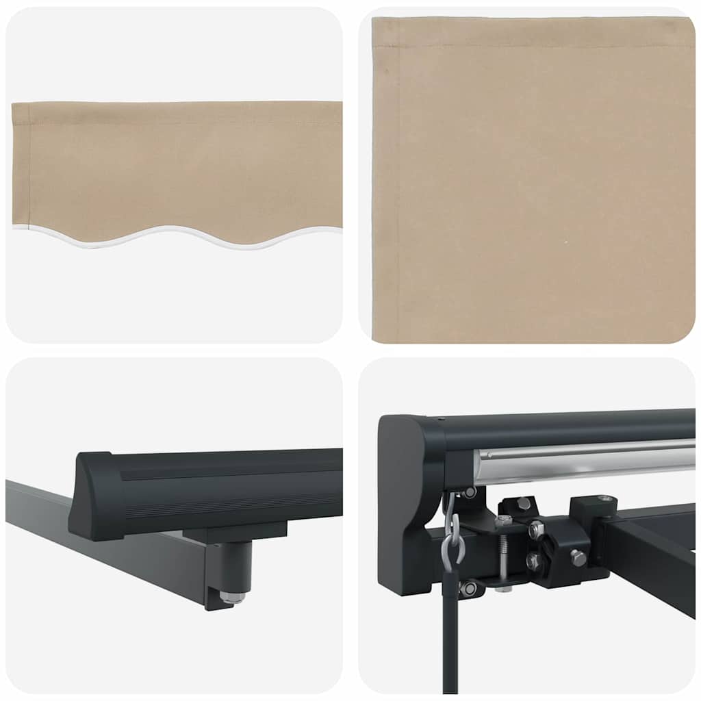 Cortina Retractabilă Manual Bej 300x250 cm țesătură GartenMobel Dekor