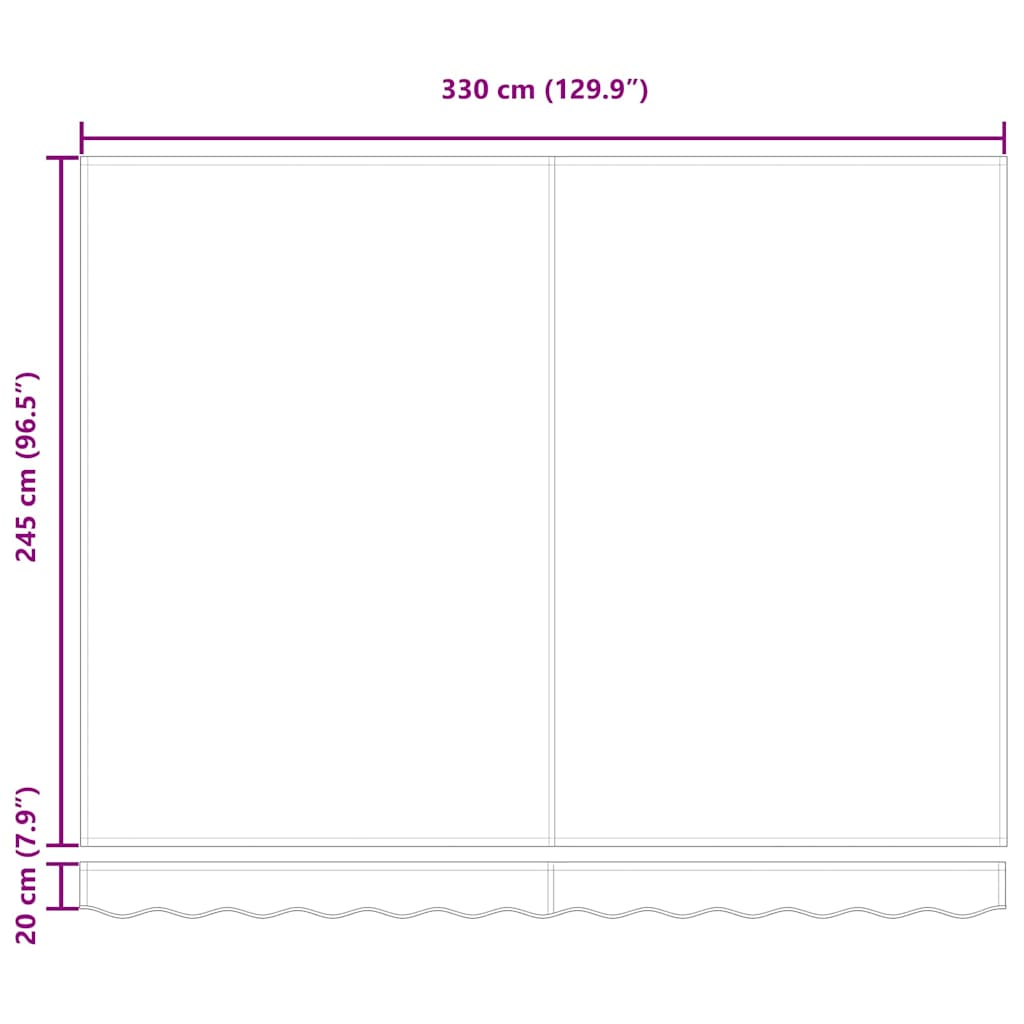Cortina Retractabilă Manual Roșu Burgund 350x250 cm țesătură GartenMobel Dekor