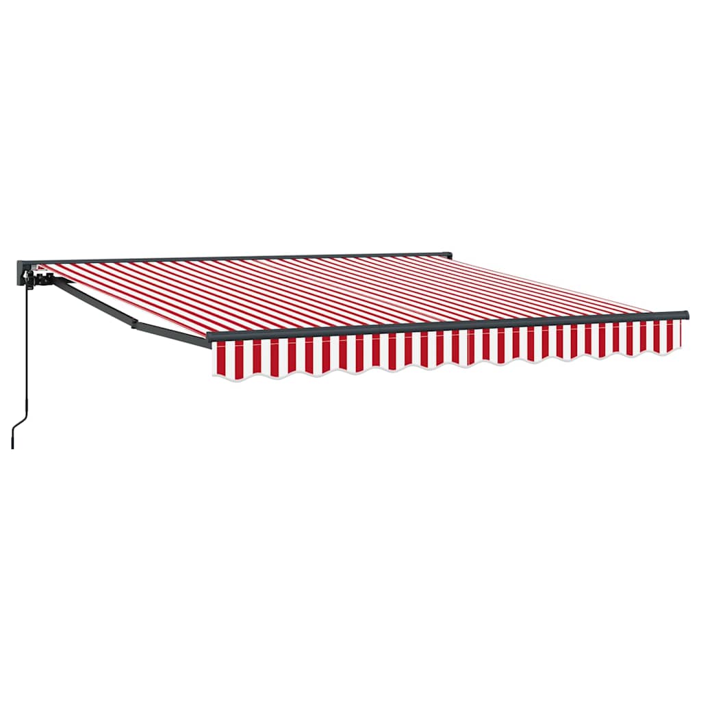 Cortina Retractabilă Stripe Roșu și Alb 350x250 cm țesătură GartenMobel Dekor