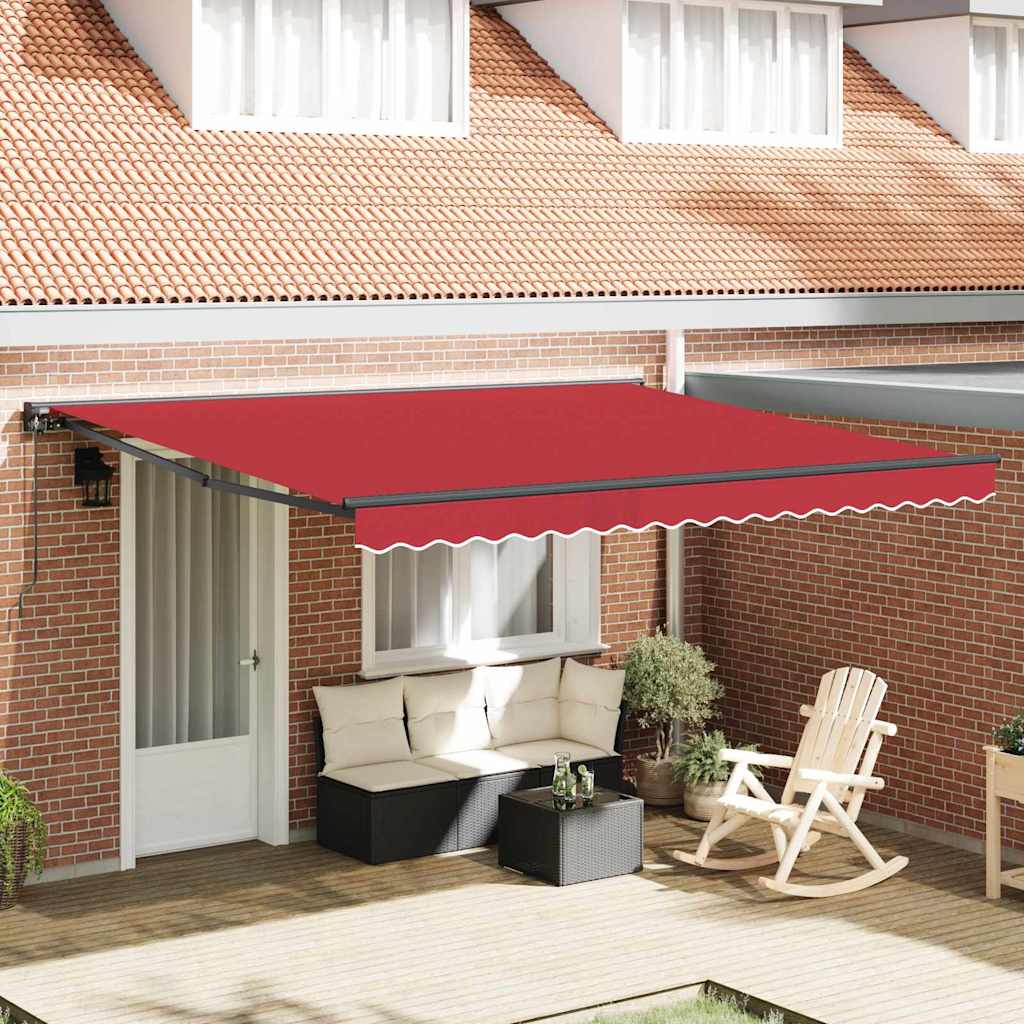 Cortina Retractabilă Manual Roșu 400x300 cm țesătură GartenMobel Dekor