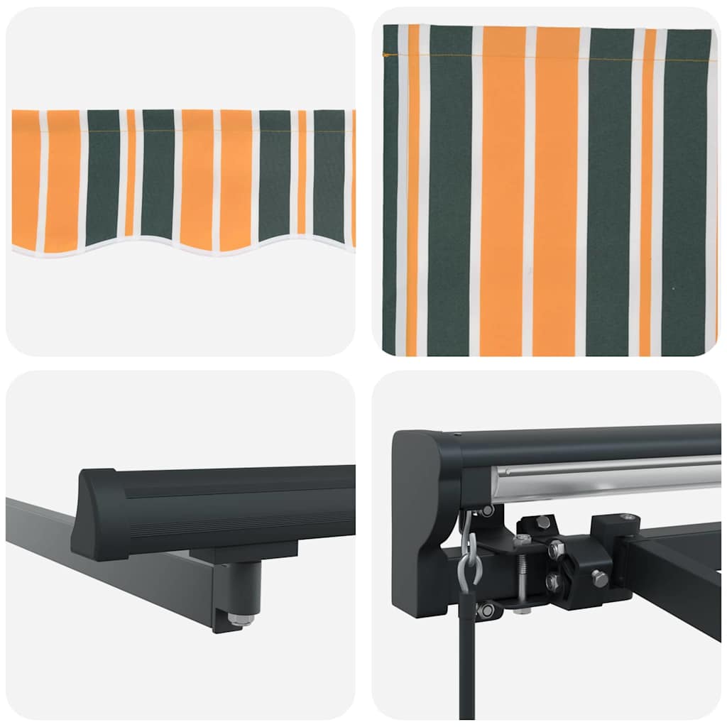 Cortina Retractabilă Manual Verde și galben 400x300 cm țesătură GartenMobel Dekor