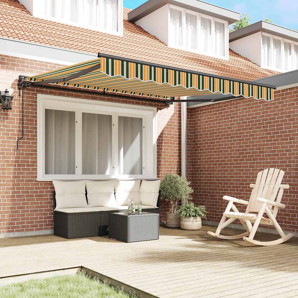 Cortina Retractabilă Verde și galben 350x250 cm țesătură GartenMobel Dekor