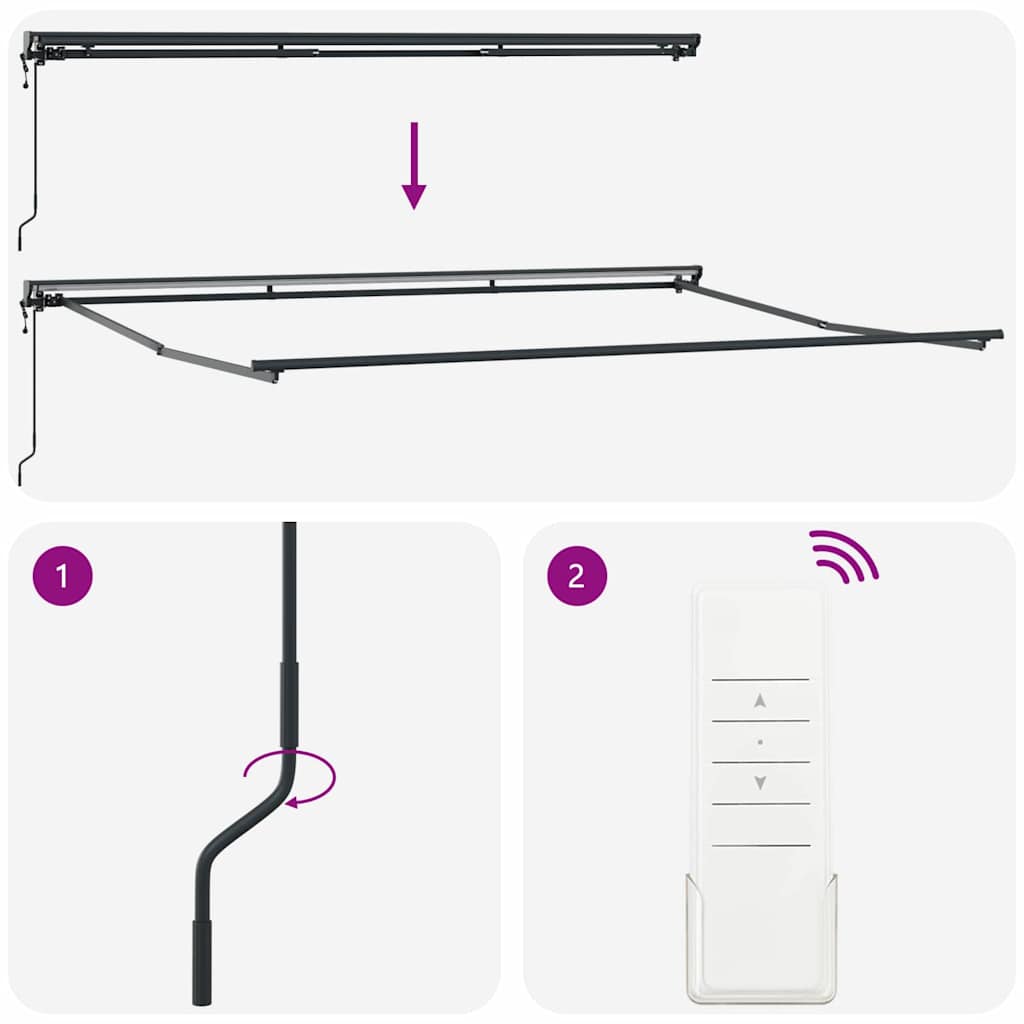 Cortina Retractabilă Alb 450x300 cm țesătură GartenMobel Dekor