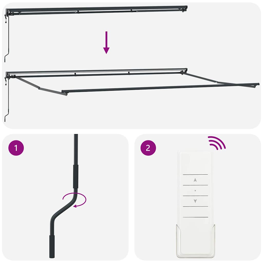 Cortina Retractabilă Dungă Multicolor 500x300 cm țesătură GartenMobel Dekor