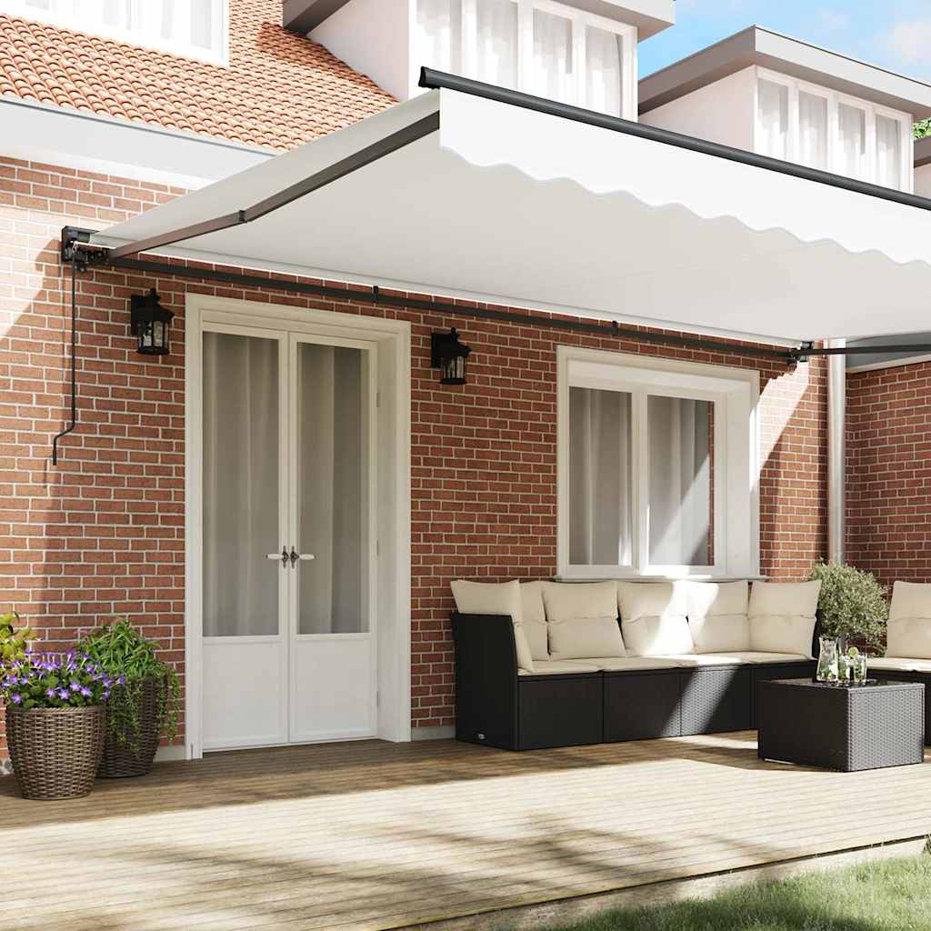 Cortina Retractabilă Manual Alb 500x300 cm țesătură GartenMobel Dekor