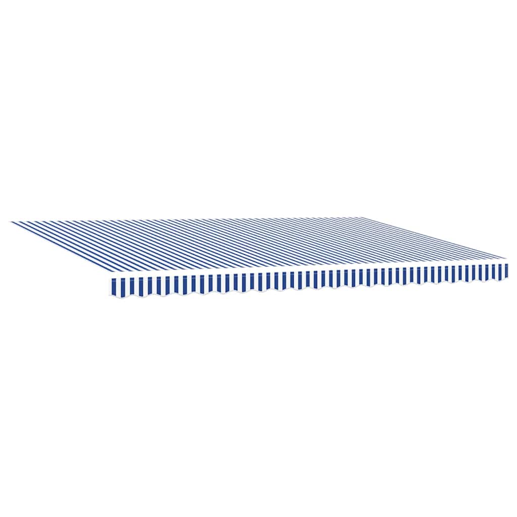 Cortina Retractabilă Manual Albastru și Alb 500x300 cm țesătură GartenMobel Dekor