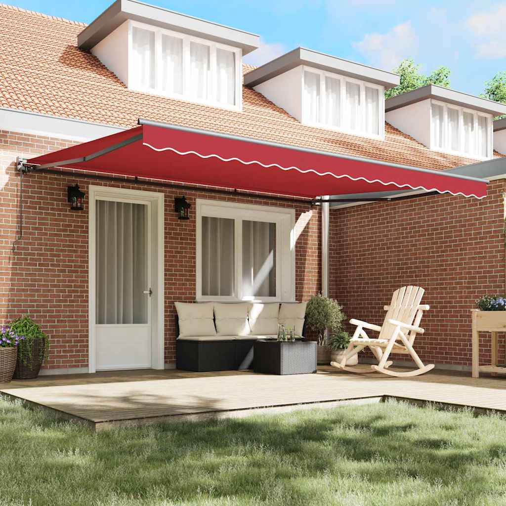 Cortina Retractabilă Manual Roșu 450x300 cm țesătură GartenMobel Dekor