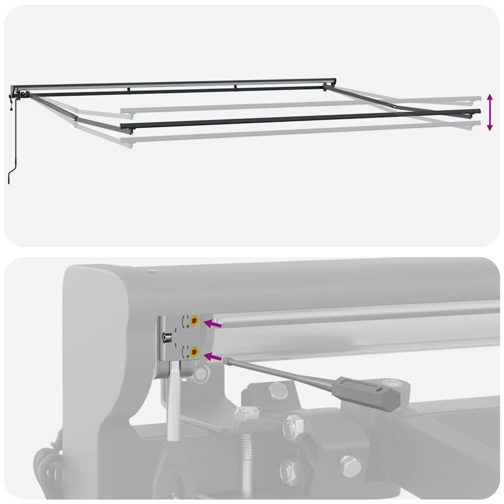 Cortina Retractabilă Negru 450x300 cm țesătură GartenMobel Dekor
