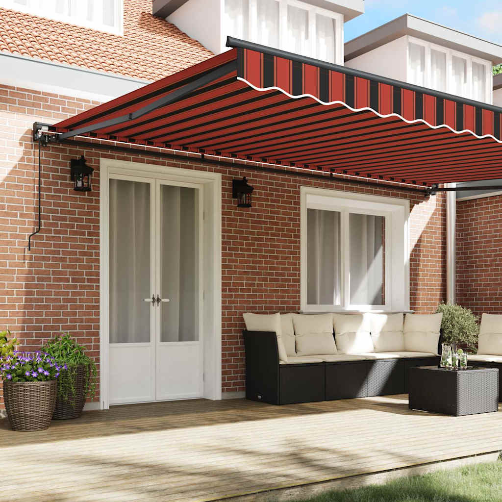 Cortina Retractabilă Portocalie și maro 500x300 cm țesătură GartenMobel Dekor