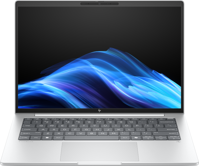 Laptop HP EliteBook 8 G1i cu procesor Intel Core Ultra 5 225H 14-core (1.7GHz up to 4.9GHz, 18MB, 13 TOPS), 14.0 inch WUXGA, 16GB DDR5, SSD 512GB PCIe NVMe, Intel Graphics, Windows 11 Pro 64bit, Glacier Silver, 3yw Offsite NewTechnology Media