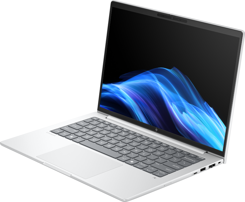 Laptop HP EliteBook 8 G1i cu procesor Intel Core Ultra 5 225H 14-core (1.7GHz up to 4.9GHz, 18MB, 13 TOPS), 14.0 inch WUXGA, 16GB DDR5, SSD 512GB PCIe NVMe, Intel Graphics, Windows 11 Pro 64bit, Glacier Silver, 3yw Offsite NewTechnology Media