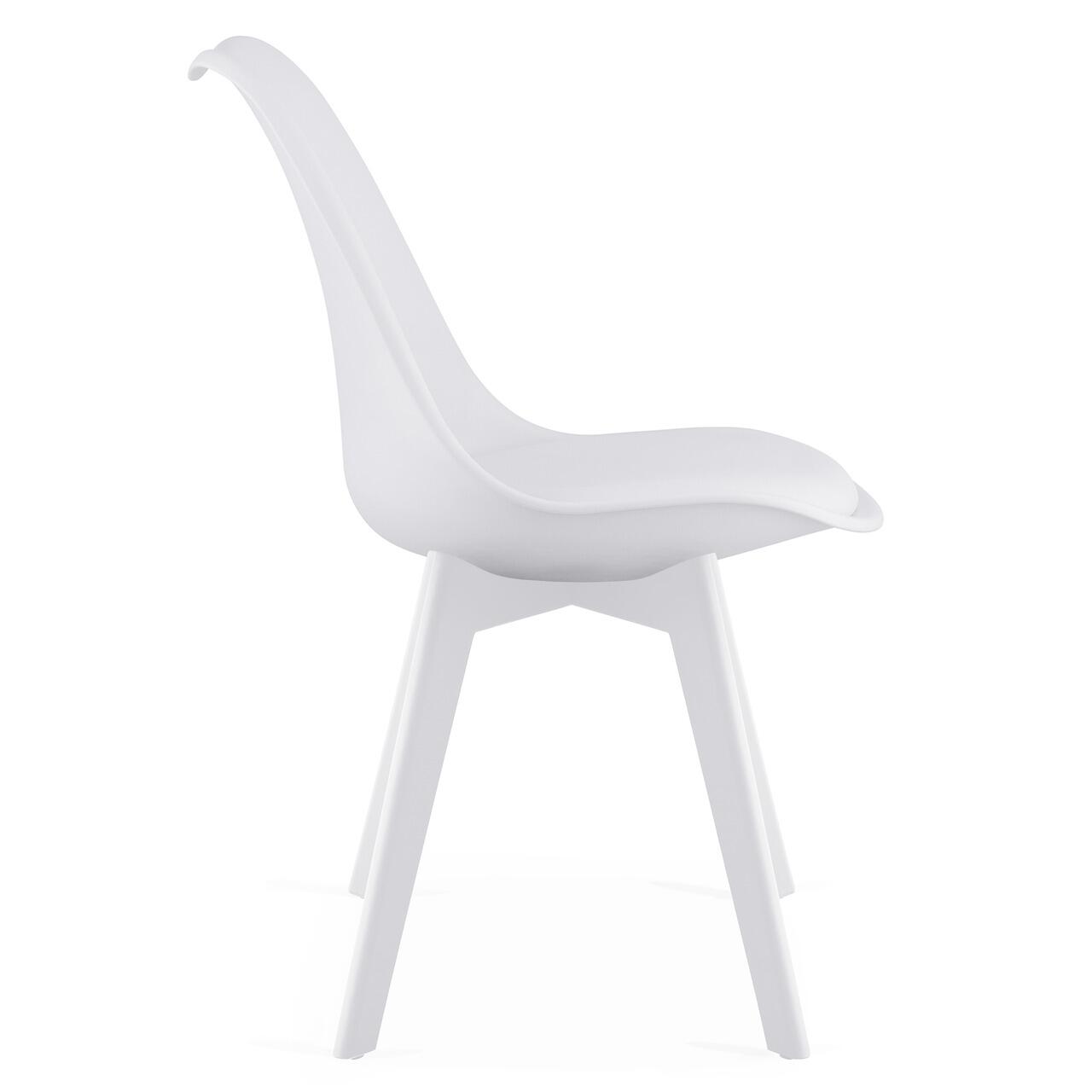 Set 4 scaune bucatarie/living, Artool, Mark, PP, piele ecologica, alb, 49x43x82 cm GartenVIP DiyLine