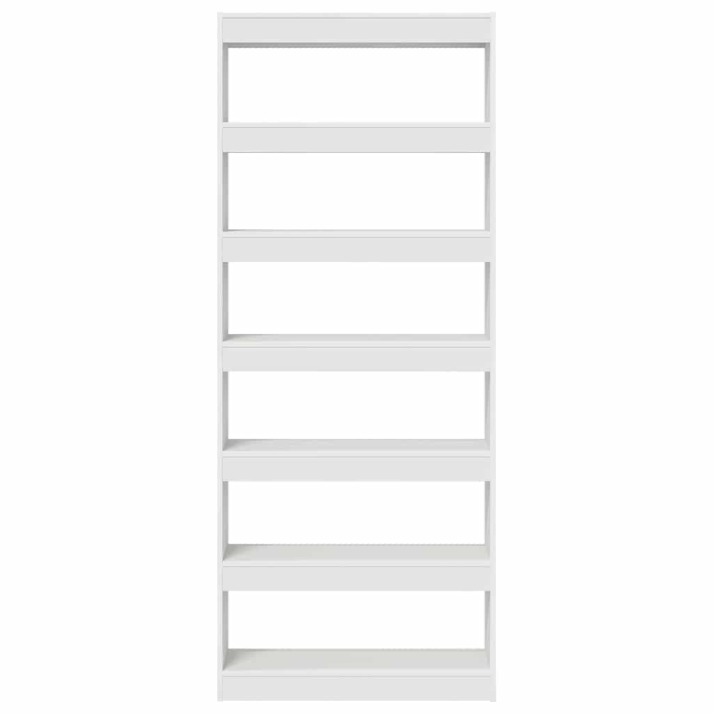 Bibliotecă cu raft Alb 80 x 30 x 198 cm Lemn compozit GartenMobel Dekor