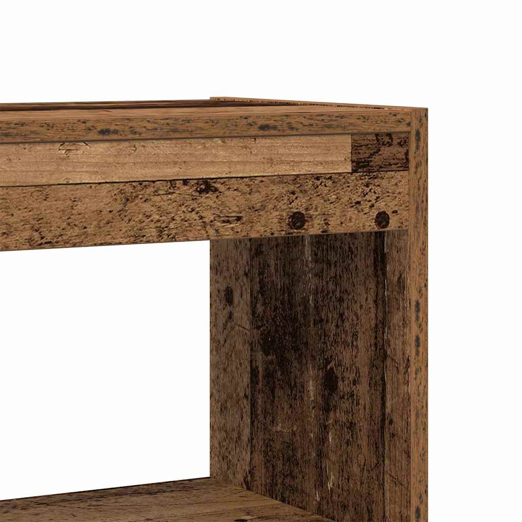 Bibliotecă cu raft Lemn vechi 80 x 30 x 198 cm Lemn compozit GartenMobel Dekor