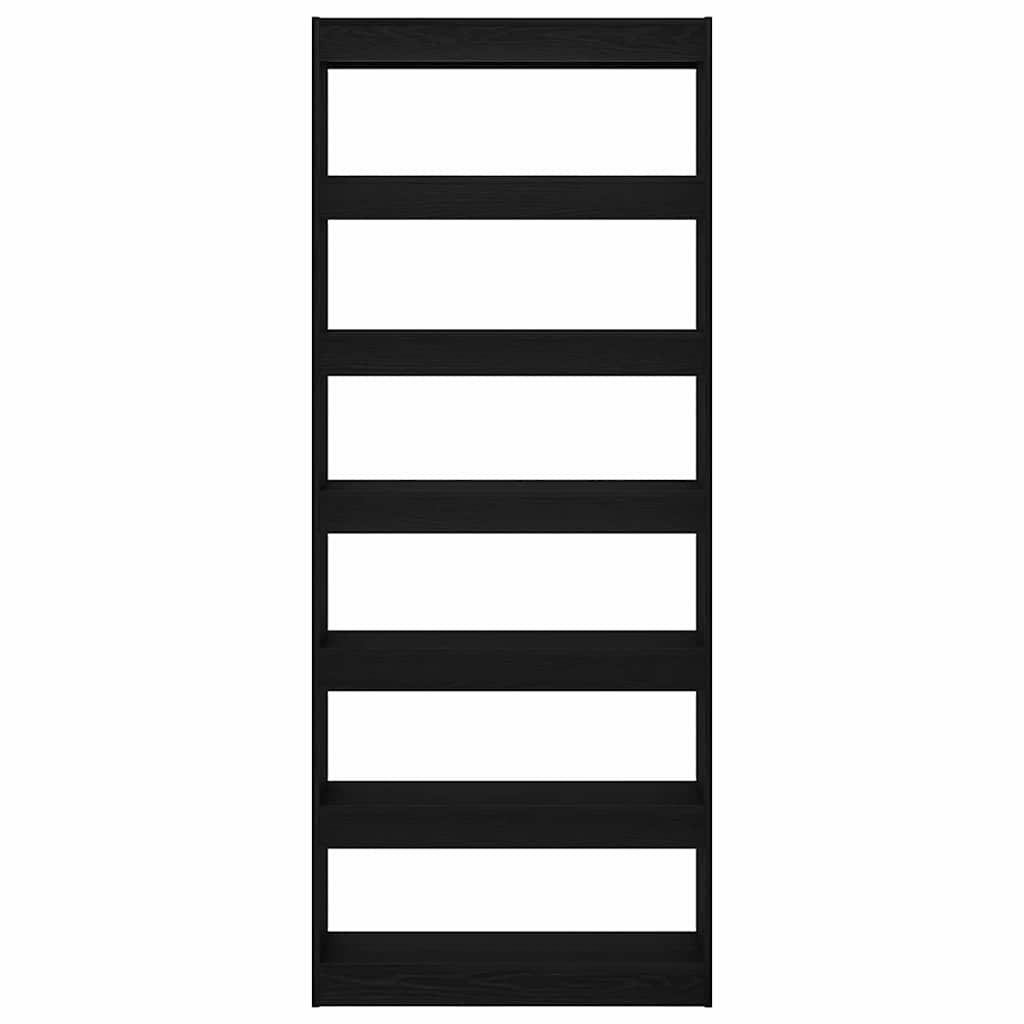 Bibliotecă cu raft Stejar negru 80 x 30 x 198 cm Lemn compozit GartenMobel Dekor