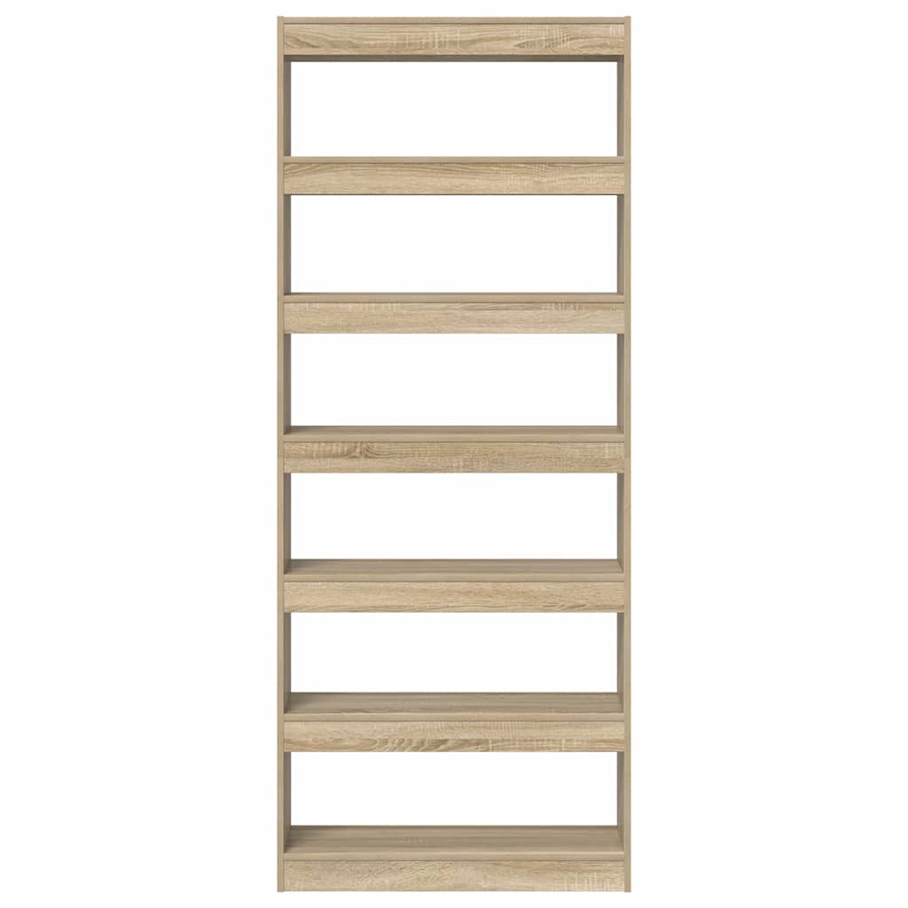 Bibliotecă cu raft Stejar sonoma 80 x 30 x 198 cm Lemn compozit GartenMobel Dekor