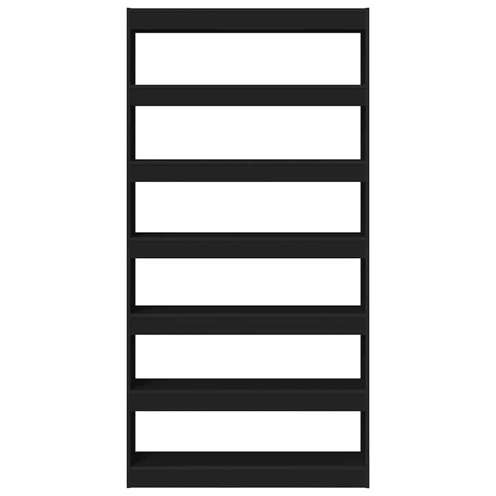 Dulap pentru cărți Negru Lemn compozit GartenMobel Dekor