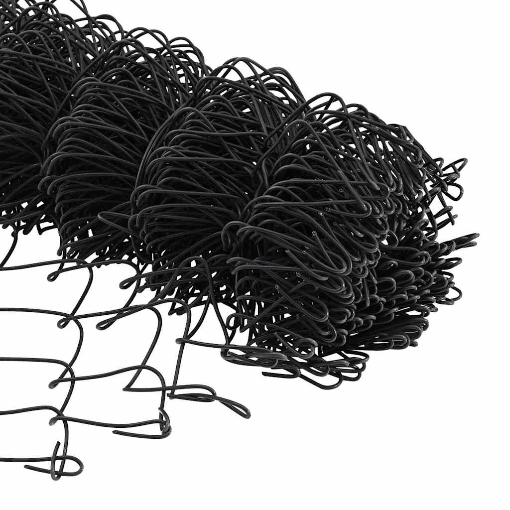 Împrejmuire din plasă cu stâlpi Gri 1 x 25 m Oțel GartenMobel Dekor