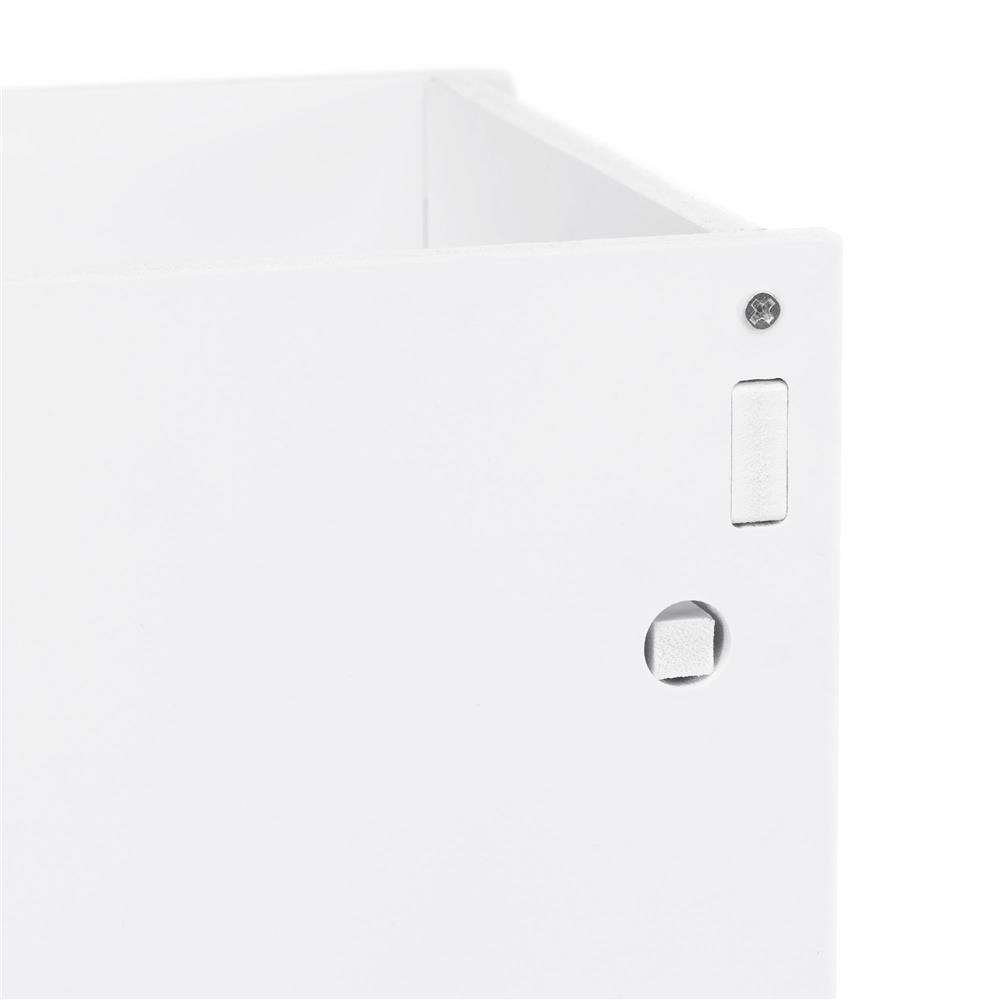 Etajera ingusta pentru baie, 3 rafturi si sertar suport hartie igienica, 80x17x16 cm, alb Household NewTrend