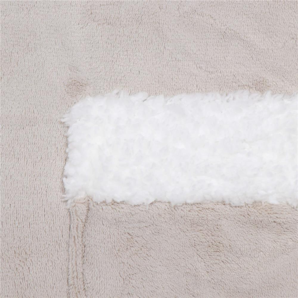 Hanorac tip patura oversize din fleece moale, cu gluga si buzunar mare, gri Household NewTrend