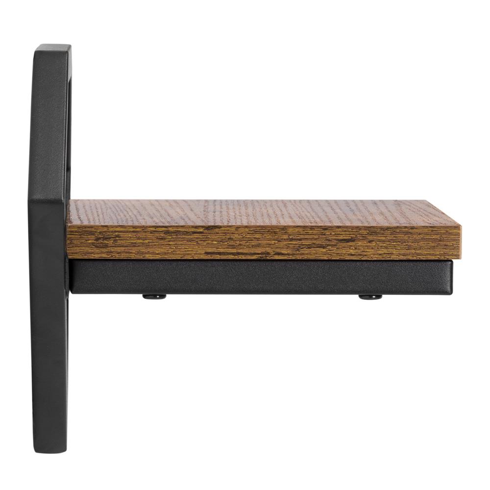 Suport de perete pentru flori, metal si MDF, 25,5x19 cm, negru/maro Household NewTrend