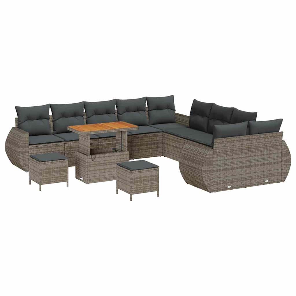 Set de canapele pentru grădină 13 pcs Gri 90 x 55 x 71 cm GartenMobel Dekor