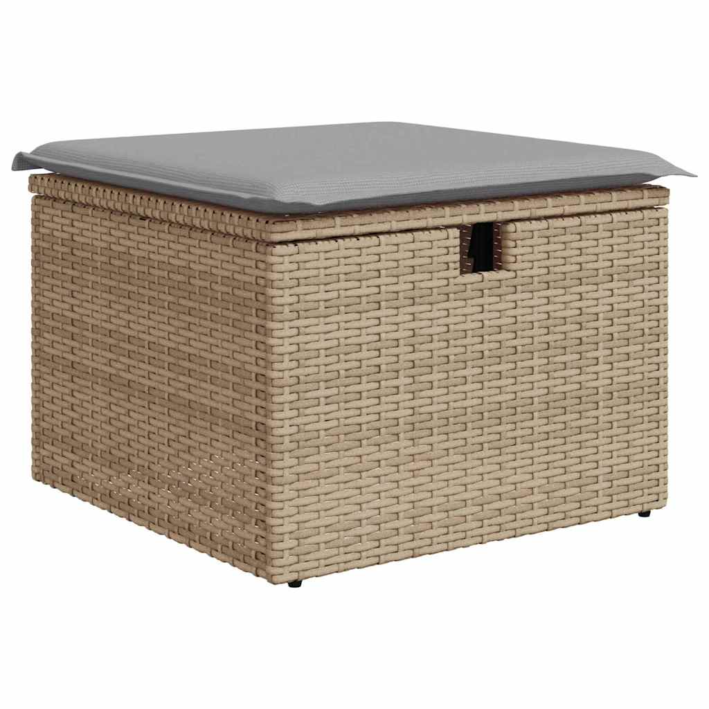 Set de canapele pentru grădină cu pernă 7 pcs Bej Rattan poli GartenMobel Dekor
