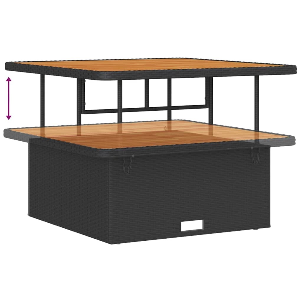 Set de canapele pentru grădină 11 pcs Negru Rattan poli GartenMobel Dekor