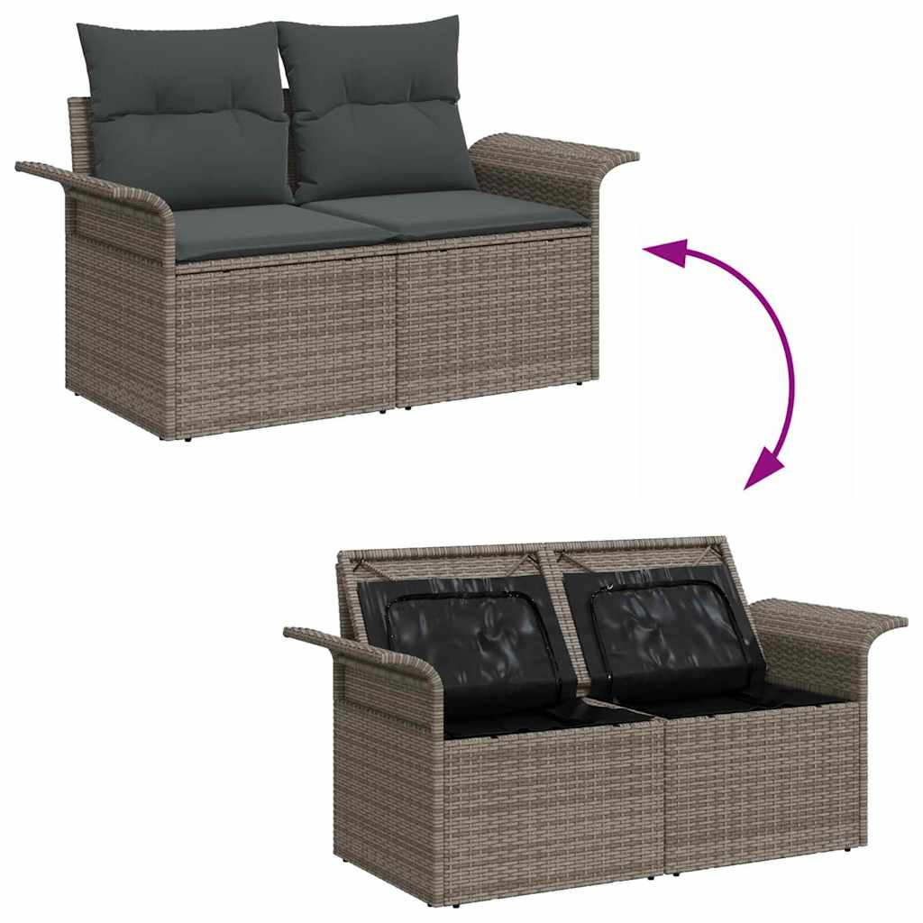Set de canapele pentru grădină 9 pcs Gri 90 x 55 x 71 cm GartenMobel Dekor