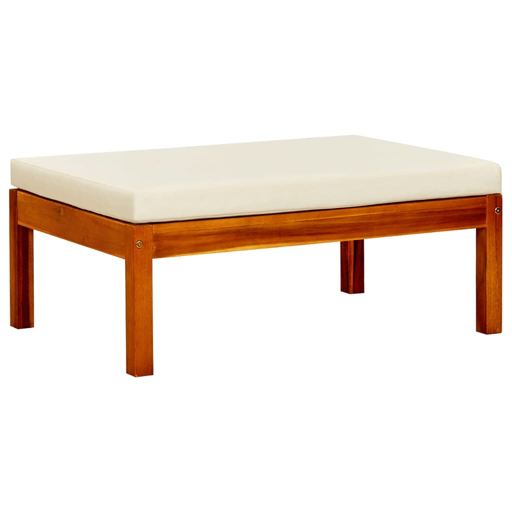 Bancă de grădină cu copertină şi taburete, lemn masiv de acacia GartenMobel Dekor