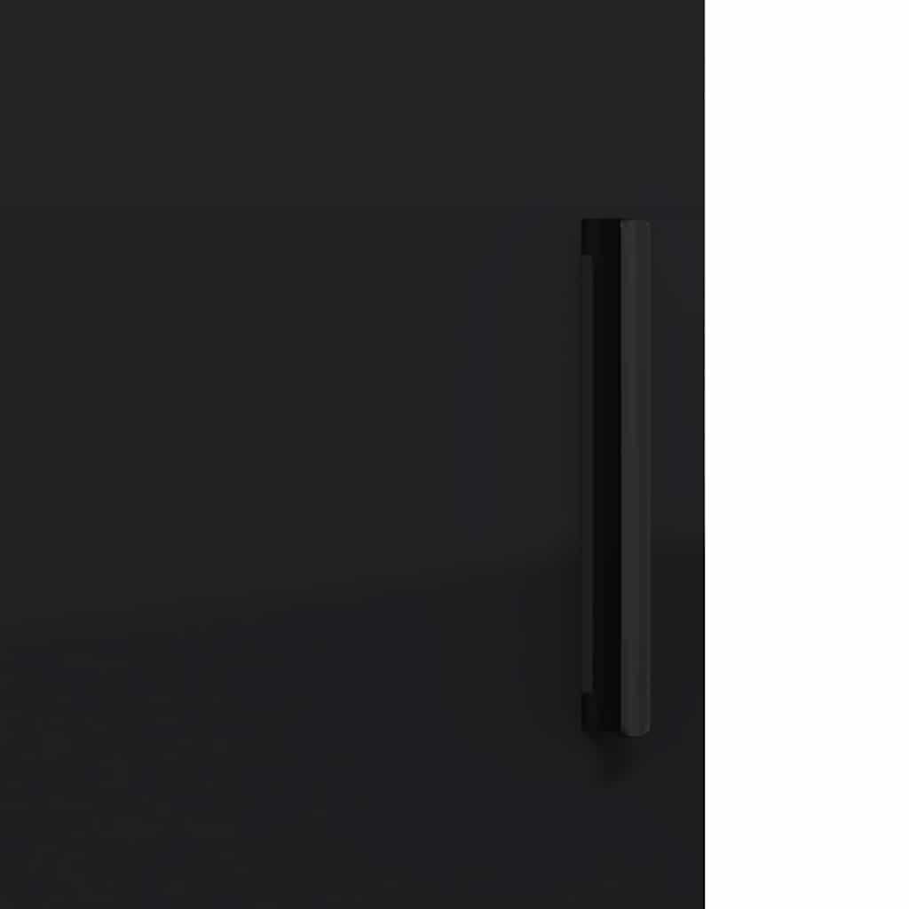 Set de mobilier pentru baie 3 pcs Negru 76.5 x 35 x 64 cm GartenMobel Dekor