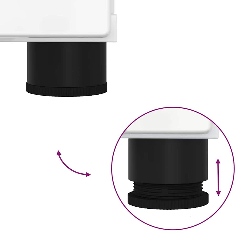 Set de mobilier pentru baie Pe perete 2 pcs Alb foarte lucios GartenMobel Dekor