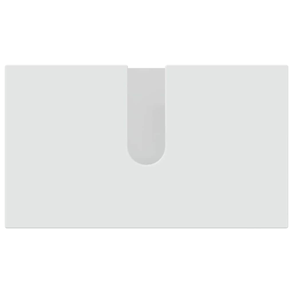 Set de mobilier pentru baie Pe perete 2 pcs Alb foarte lucios GartenMobel Dekor