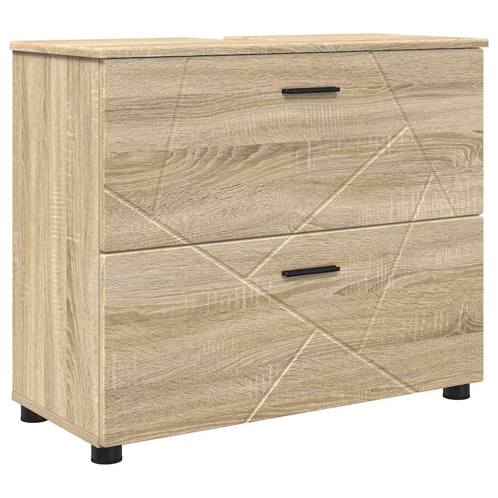 Set de mobilier pentru baie cu sertar 5 pcs Stejar sonoma GartenMobel Dekor