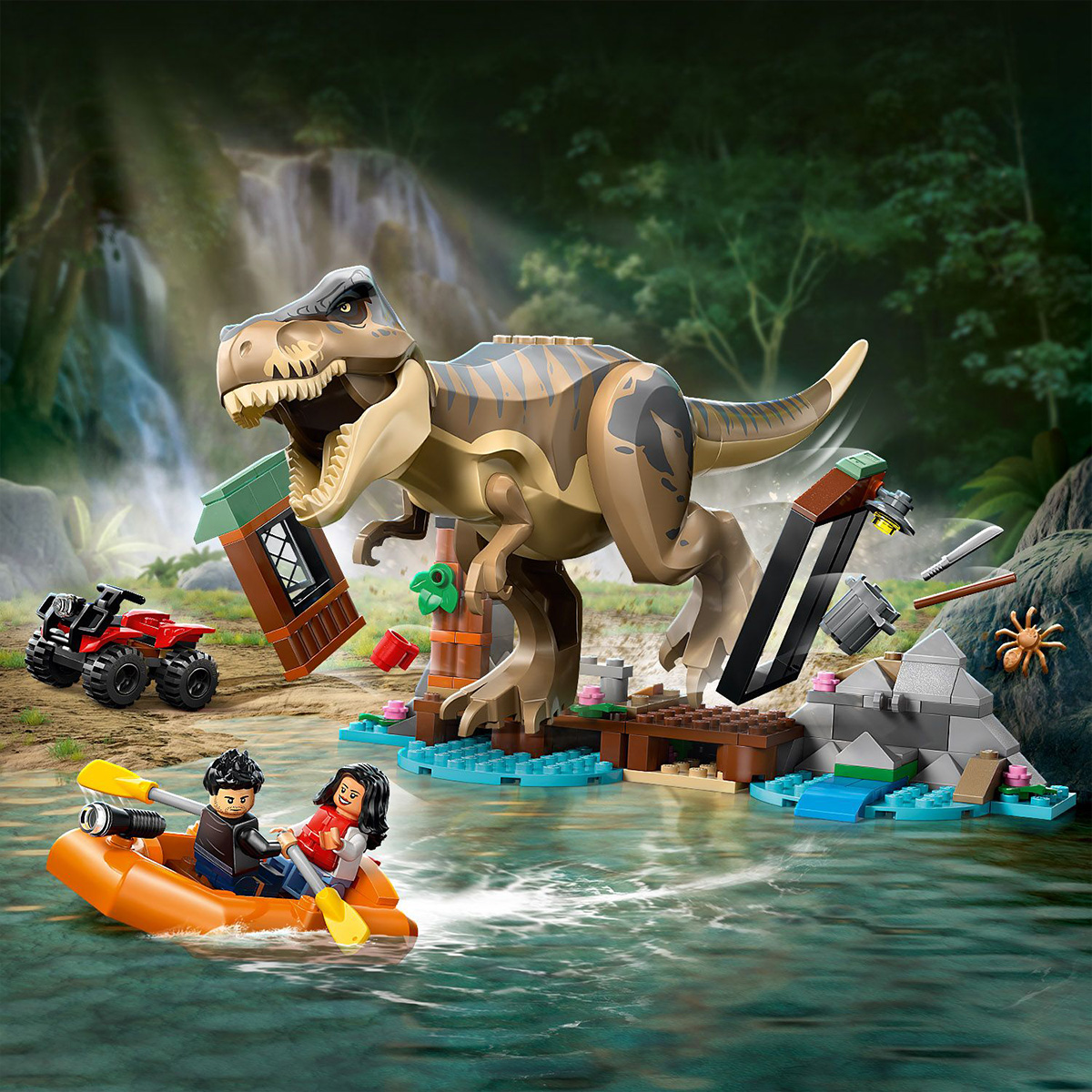 LEGO Evadare pe rau din calea unui T. rex Quality Brand