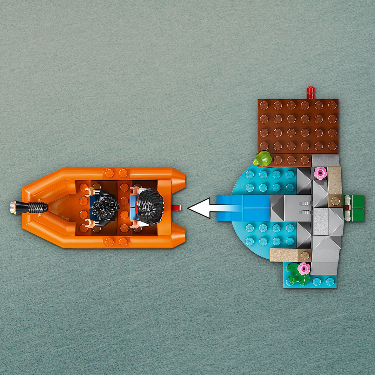 LEGO Evadare pe rau din calea unui T. rex Quality Brand