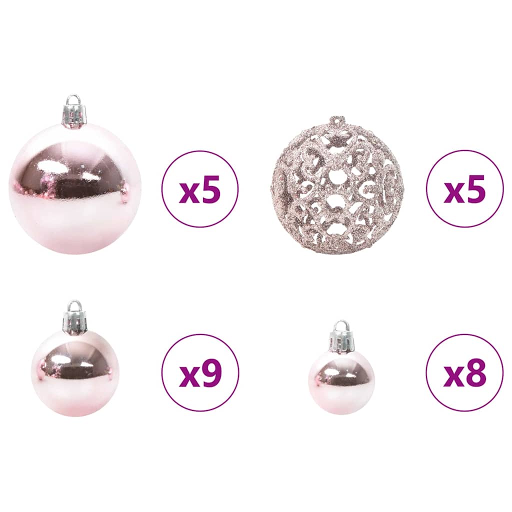 Brad de Crăciun artificial pre-luminat cu set de bile Verde GartenMobel Dekor