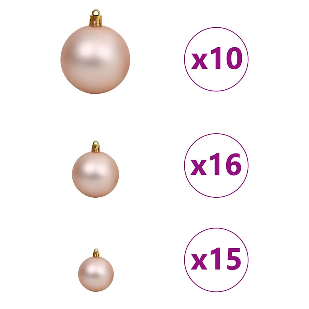 Brad de Crăciun artificial cu design cu susul în jos, cu set de globuri GartenMobel Dekor