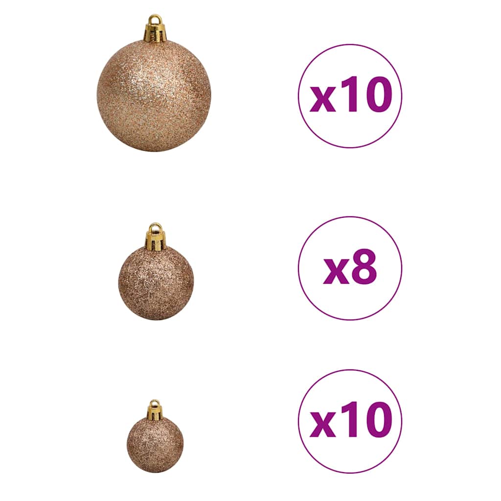 Brad de Crăciun artificial cu design cu susul în jos, cu set de globuri GartenMobel Dekor