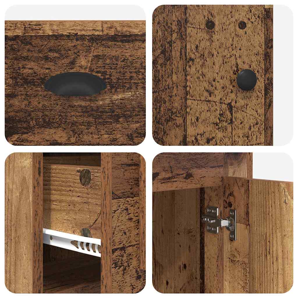 Birou cu dulap Lemn Vechi 154,5 x 50 x 75 cm Lemn compozit GartenMobel Dekor