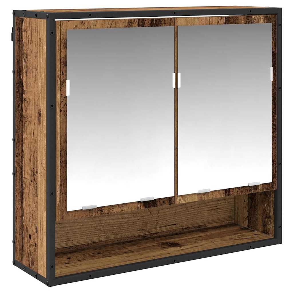 Set de mobilier pentru baie 3 pcs Lemn vechi 80 x 33 x 60 cm GartenMobel Dekor