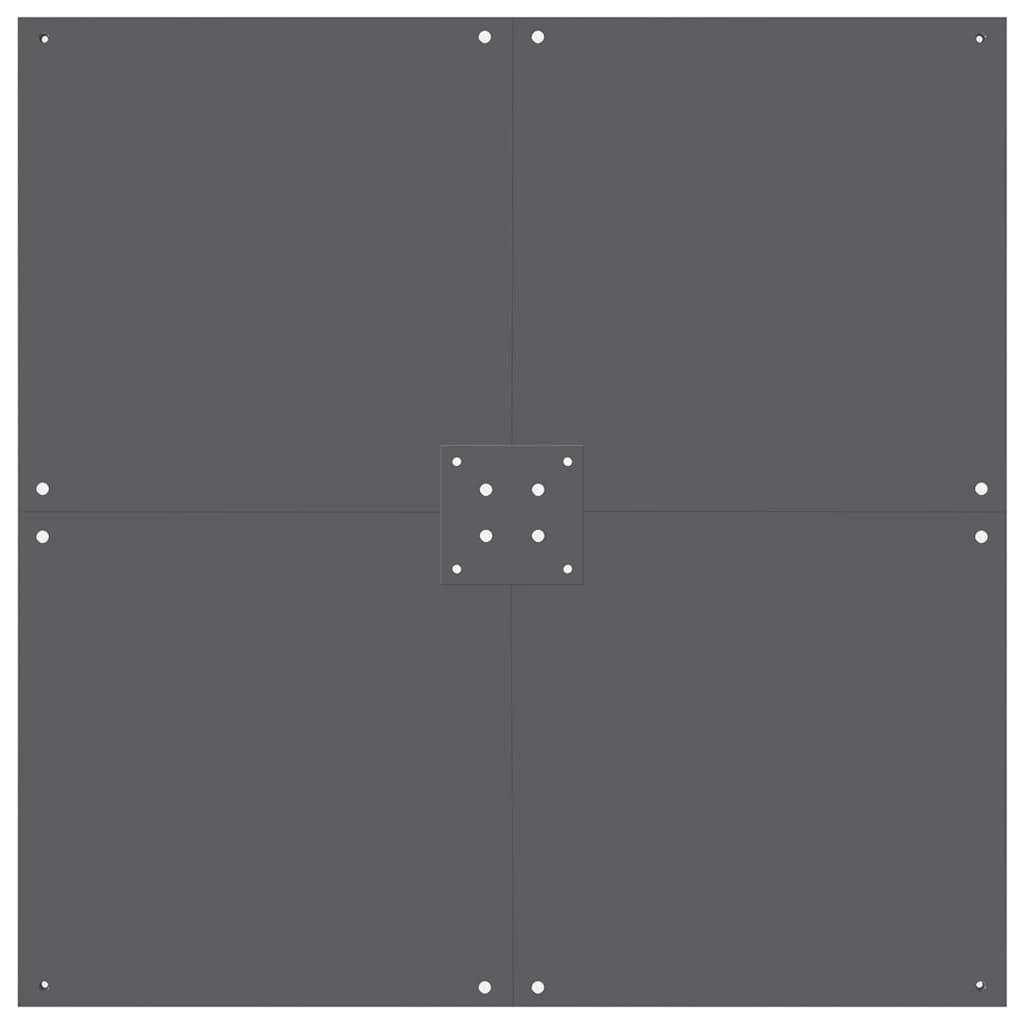 Bază pentru umbrelă Gri închis 100 x 100 x 4 cm Oțel GartenMobel Dekor