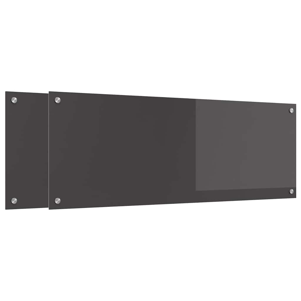 Spate de bucătărie 2 pcs Gri închis 110 x 40 cm GartenMobel Dekor