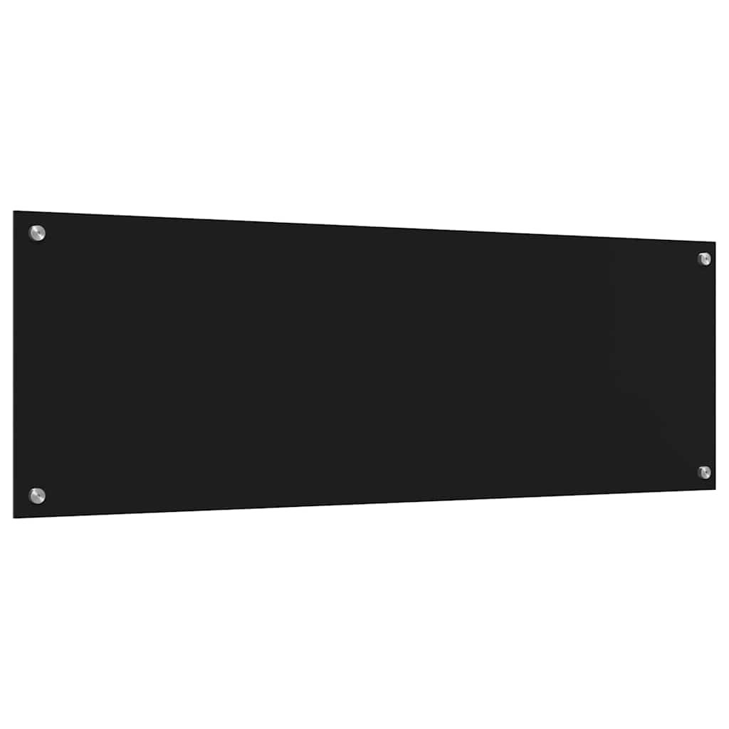 Spate de bucătărie 2 pcs Negru 120 x 40 cm sticlă securizată GartenMobel Dekor