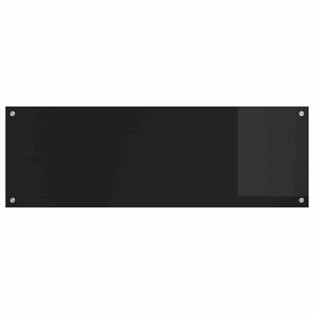 Spate de bucătărie 2 pcs Negru 120 x 40 cm sticlă securizată GartenMobel Dekor