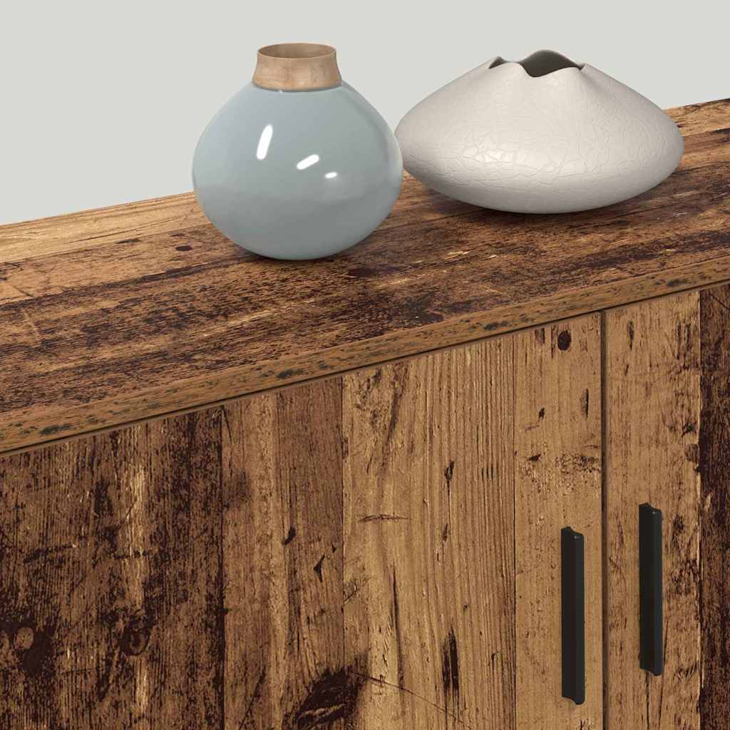 Set Dulap TV montat pe perete Pe perete 3 pcs Lemn Vechi GartenMobel Dekor