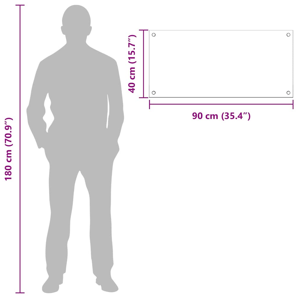 Spate de bucătărie Alb 90 x 40 cm sticlă securizată GartenMobel Dekor